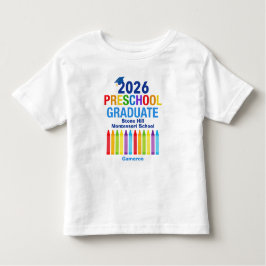 2026 Preschool Graduate Cute Customizable Kleinkind T-shirt