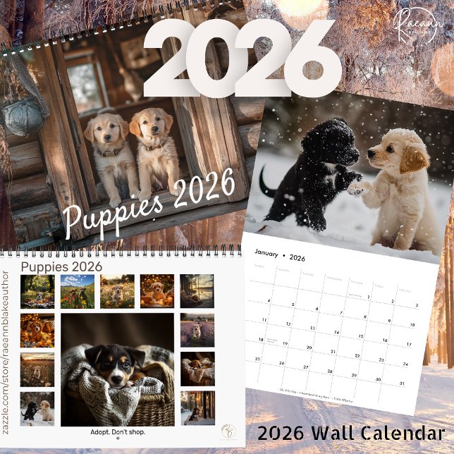 2026 Puppies Wall Calendar Kalender (Von Creator hochgeladen)
