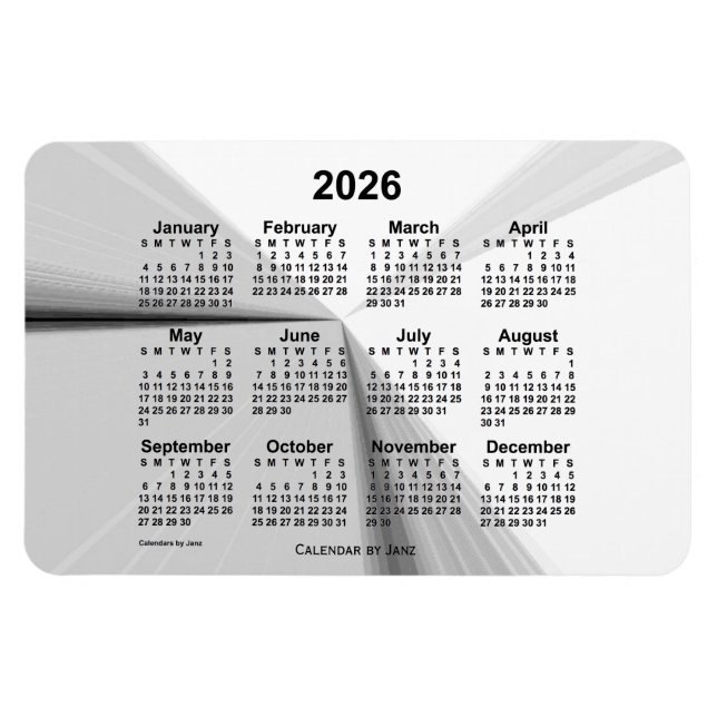 2026 Raucherkalender von Janz 4x6 Magnet (Horizontal)