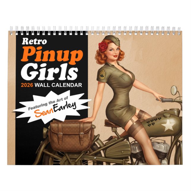 2026 Retro Pin-Up Mädchen Wandkalender (Titelbild)