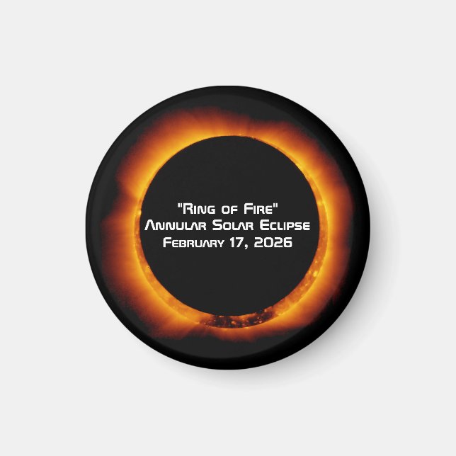 2026 Ringförmige Sonnenfinsternis Magnet (Vorne)