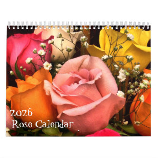 2026 Rose Calendar Kalender