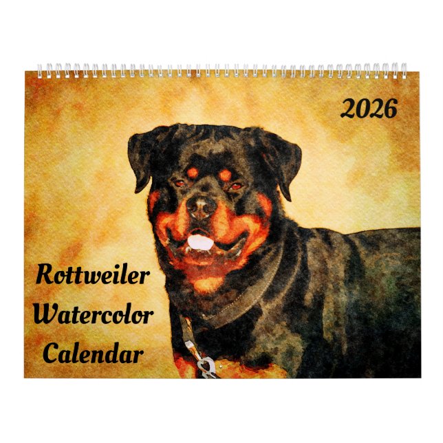 2026 Rottweiler-Hund Rottie-Mama-Besitzer-Geschenk Kalender (Titelbild)