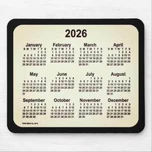 2026 San Telmo auf dem Schwarzen Kalender von Janz Mousepad