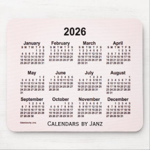 2026 Sangria Rauchkalender von Janz Mouse Pad Mousepad