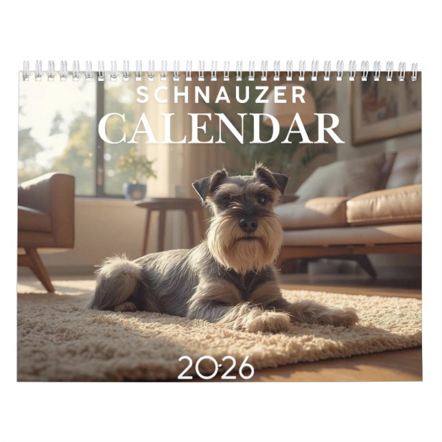 2026 Schnauzer 12-Monate-Wandkalender Kalender (Titelbild)