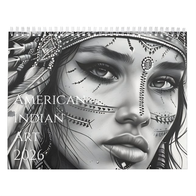 2026 Schöne indianische Kunstwerke Kalender (Titelbild)
