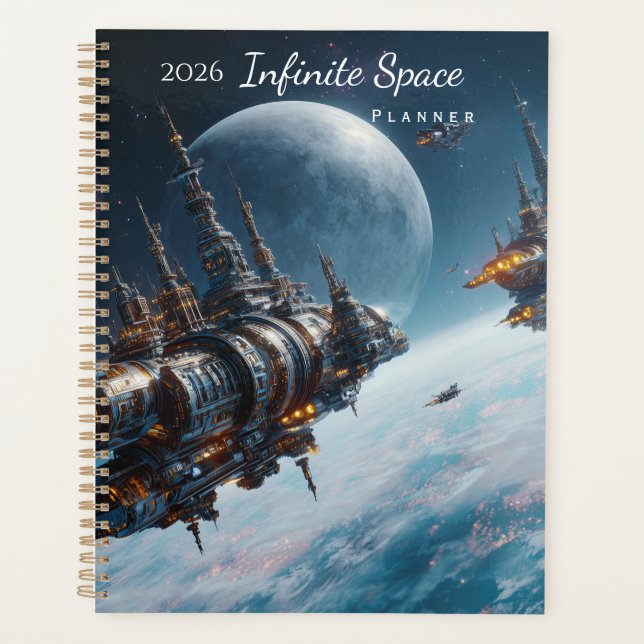2026 Science-Fiction-Weltraumplaner Planer (Vorderseite)