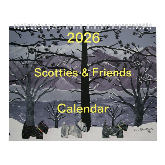 2026 Scotties and Friends Kalender (Titelbild)