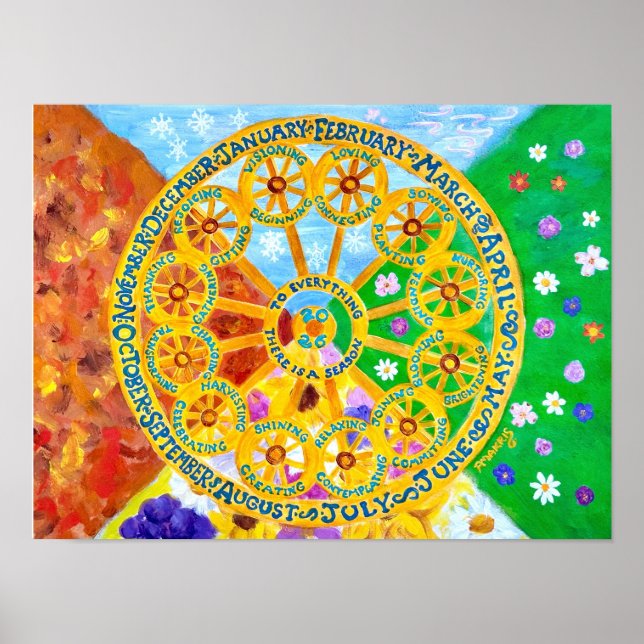 2026 Seasonal Calendar Poster (Vorne)