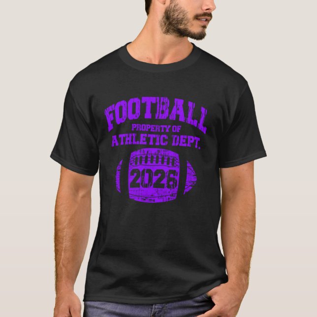 2026 Senior High School Football College Team Grad T-Shirt (Vorderseite)