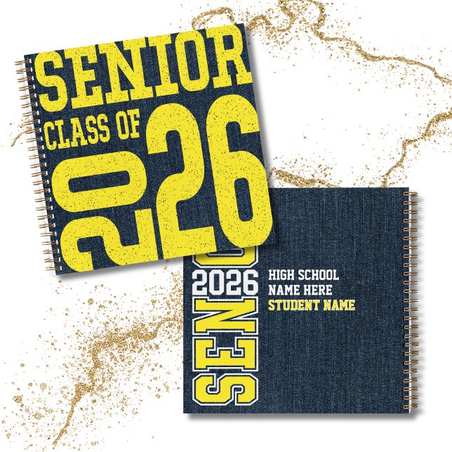 2026 Senior Year Modern Graphic Keepsake Autograph Notizbuch (Von Creator hochgeladen)
