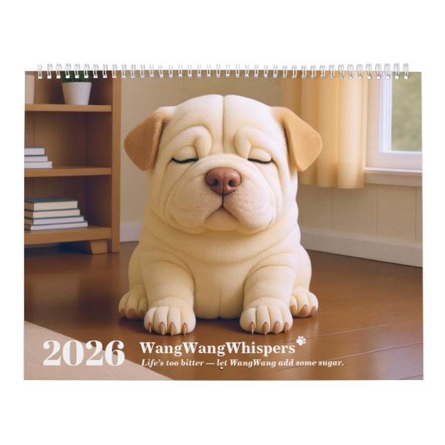 2026 Shar Pei Welpe von WangWang Kalender (Titelbild)