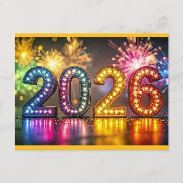 2026, Silvesterfeier, Postkarte (Vorderseite)