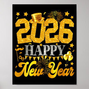 2026 Silvesterparty Feuerwerk Neujahr Poster