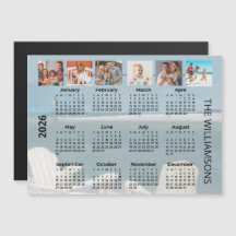 2026 Six Photos Beach Calendar Magnet 