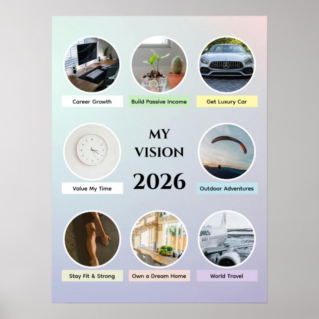 2026 Soft Gradient Circle Proper Vision Poster (Vorne)