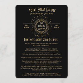 2026 Sonnenfinsternis Himmelssterne Schwarze Fun F Einladung