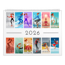 2026 Sport Fitness Young Woman Girl Colorful
