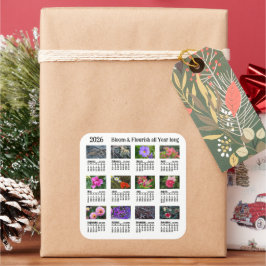 2026 SU-Kalender-Blumen-Vinyl-Aufkleber Quadratischer Aufkleber