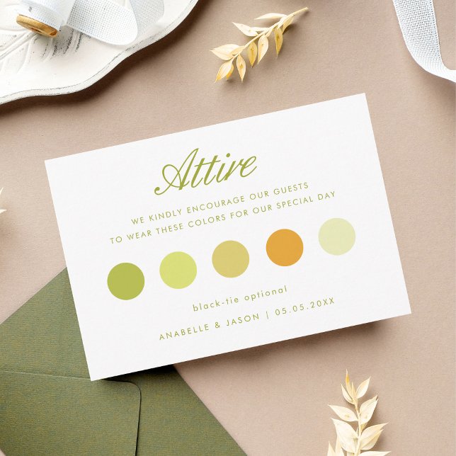 2026 Summer Wedding Attire Guest Dress Code Card  Begleitkarte (Von Creator hochgeladen)