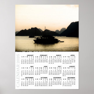 2026 Sunset-Kalender, Halong-Bucht, Vietnam Poster