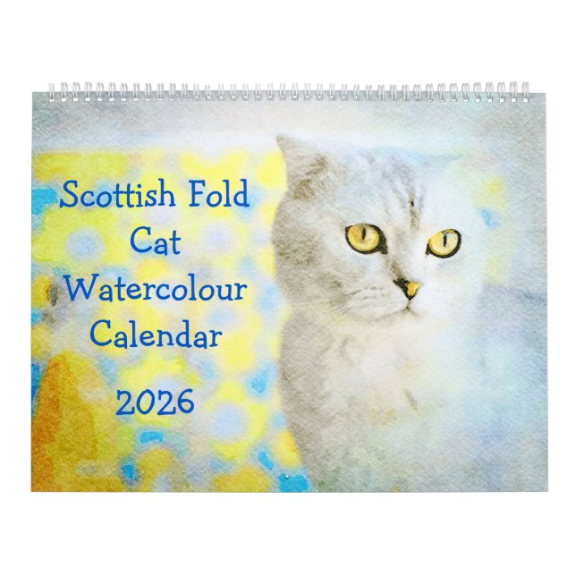 2026 Sweet Scottish Fold Cat Lover Owners Gift Kalender (Titelbild)