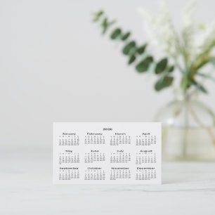 2026 Taschenkalender Geschäftskarte Visitenkarte