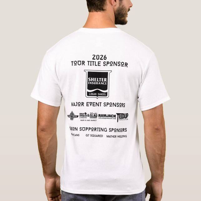 2026 Thunderbird Golf-Sponsoren T-Shirt (Rückseite)