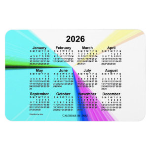 2026 Vanishing Point Calendar von Janz 4x6 Magnet