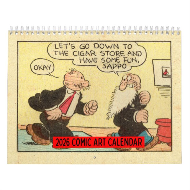 2026 Vintage Comic Art Wall Calendar Kalender (Titelbild)