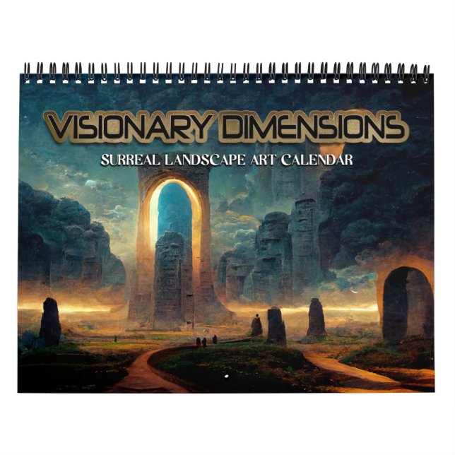 2026 Visionäre Dimensionen 3 Surreale Landschaften Kalender (Titelbild)