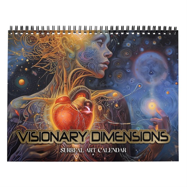 2026 Visionäre Dimensionen 9 surreale Kunst Kalender (Titelbild)