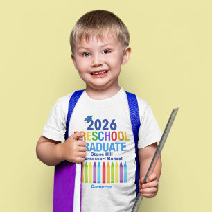 2026 Vorschulkind Absolvent Süß Anpassbar Kleinkind T-shirt