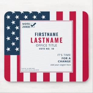 2026 Wahl Politische Kampagne Slogan Kandidat Name Mousepad