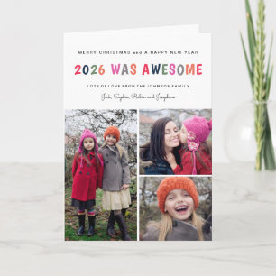2026 War Toll Gefaltete Weihnachts-Fotocollage Karte