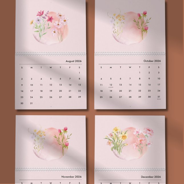 2026 Wasserfarben-Blumenkalender Kalender (Von Creator hochgeladen)