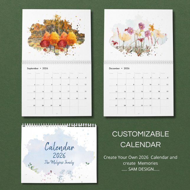 2026 Watercolor Landscape Calendar | Scenic Nature Kalender (Von Creator hochgeladen)