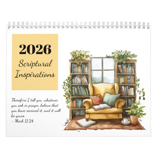 2026 Watercolor-Schriftinspirationskalender Kalender (Titelbild)
