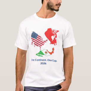 2026 Weltmeisterschaft Karten Design: USA, Kanada, T-Shirt