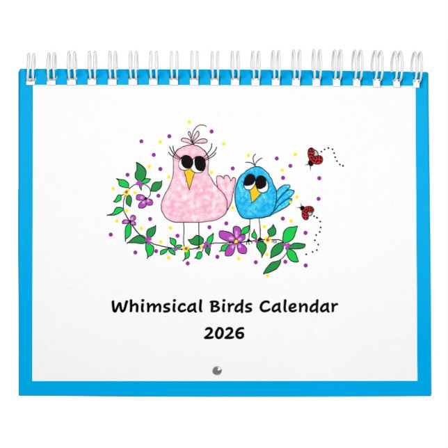 2026 Whimsical Birds Calendar . . . Kalender (Titelbild)