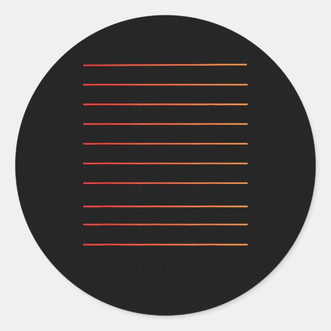 2026 Will Be My Year Funny Checklist  Runder Aufkleber (Vorderseite)