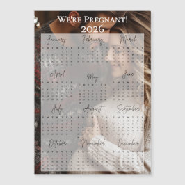 2026 Wir sind schwanger Foto Calendar Magnetkarte