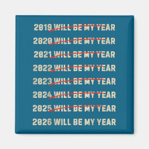 2026 wird mein Jahr Silvester Vorsätze Liste Magnet