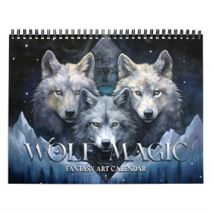 2026 Wolf Magic 2 Fantasy Art Kalender