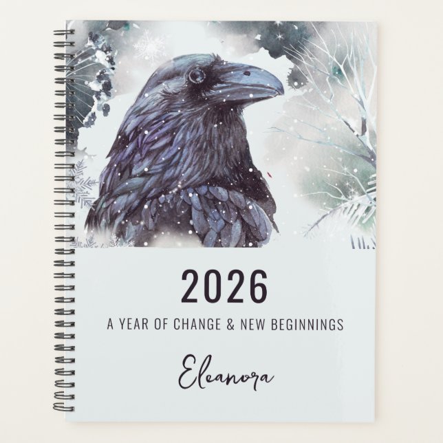 2026 Year of Change Raven Symbolism Planer (Vorderseite)