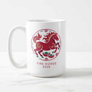 2026 Year of the Fire Horse Chinese Zodiac Luck Kaffeetasse