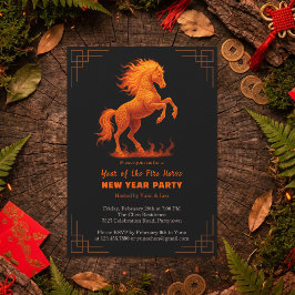 2026 Year of the Fire Horse Chinese Zodiac Party Einladung