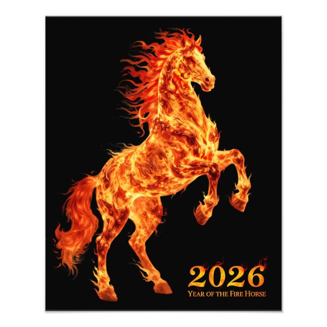 2026 Year of the Fire Horse Fotodruck (Vorne)