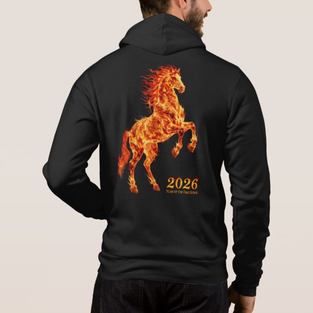 2026 Year of the Fire Horse Hoodie (Rückseite)
